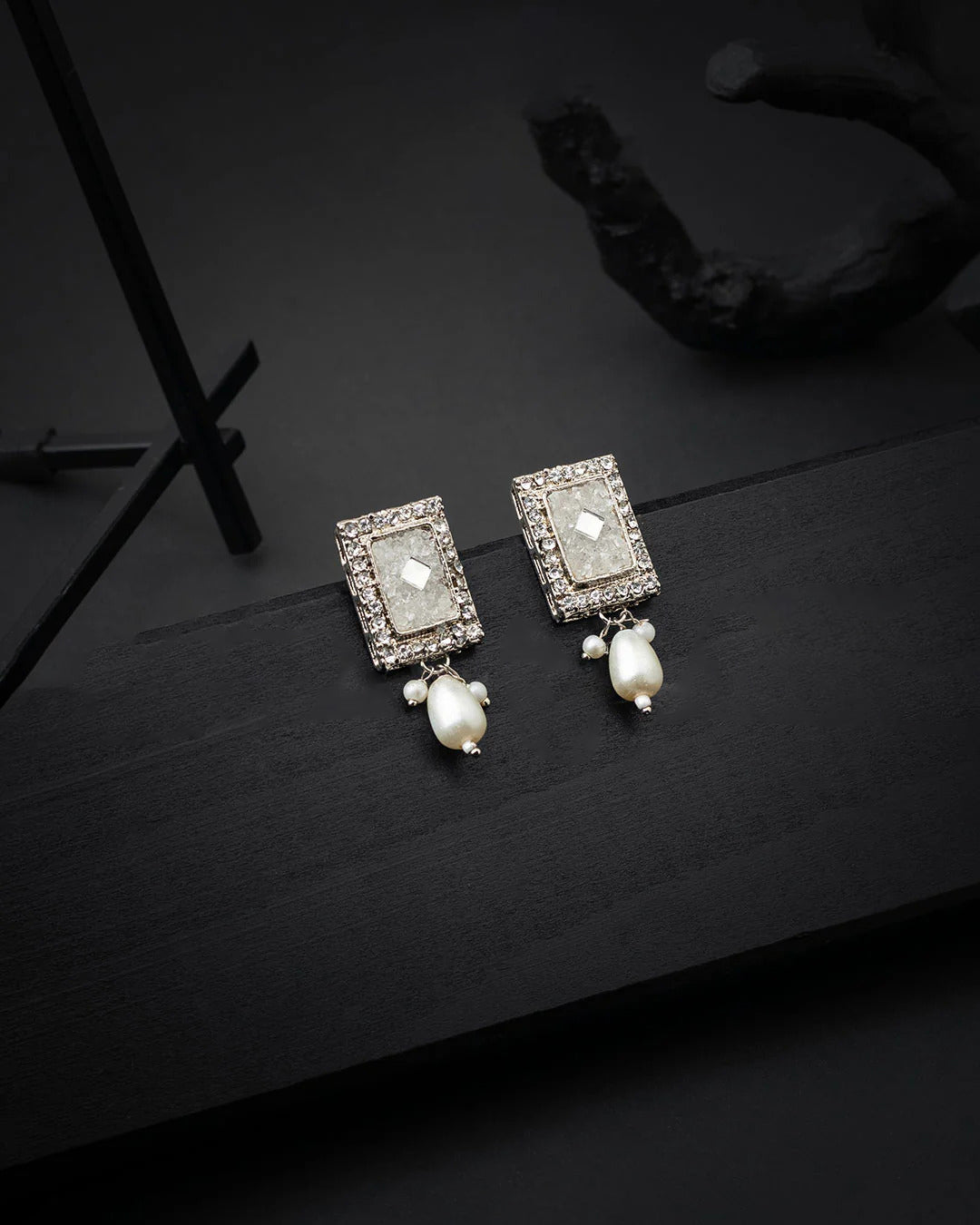 Elegant White Earrings